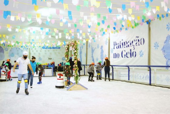 Pista de patinação no Parque Capivari esquenta as férias de julho